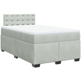 Maison Chic Box spring postelja - Vzmetna postelja z vzmetnico svetlo siva 120x190 cm žamet SL4334, (21901651) | Shoptok.si