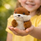  Plišani privjesak za ključeve s vidrom i repom koji se miče i cvili 12,5 cm | shoptok.hr