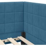  Kutni okvir kreveta s uzglavljem Plava 80 cm x 200 cm Baršun | shoptok.hr