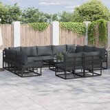  Sjedeća garnitura za vrt 13 kom. Crna Aluminij | shoptok.hr