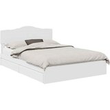 vidaXL Postelja s shranjevanjem Bela 140 x 190 cm Konstruiran les, (5000107064) | Shoptok.si