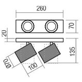  Redo 01-3402 - DELPHI plafonska spot svetiljka 2x GU10/7W/230V, zlatna | Eponuda.com