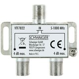 SCHWAIGER Razdjelnik (2-struko, F utičnica, 5 - 1.000 MHz, 4 dB) | shoptok.hr