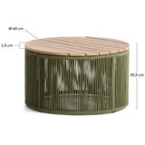 Kave Home Okrogla vrtna klubska mizica z mizno ploščo iz akacije ø 60 cm Dandara – | Shoptok.si