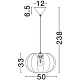 Nova Luce Mat bijela tekstilna viseća svjetiljka ø 50 cm Delina – | shoptok.hr