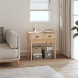 Maison Chic konzolna miza - miza ob steni 76,5x40x75 cm trdna borovina, (21786506) | Shoptok.si