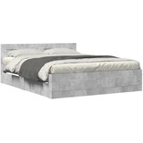  Okvir kreveta s uzglavljem siva boja betona 160x200 cm drveni | Eponuda.com