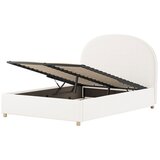 Vipack Bijeli tapecirani bračni krevet s prostorom za odlaganje s podnicom 140x200 cm Moon – | shoptok.hr