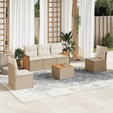 vidaXL 6-dijelni set vrtnih sofa s jastucima bež od poliratana | shoptok.hr