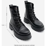 Marjin Women's Zippered Lace-Up Serrated Sole Boots Boots Suzet Black. | ePonuda.com