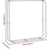 vidaXL Stalak za drva za ogrjev 150x25x150 cm Pocinčani čelik | shoptok.hr