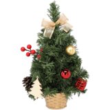 Molarem Home Umjetno božićno drvce u posudi - 30 cm s crvenim i zlatnim ukrasima u posudi | shoptok.hr