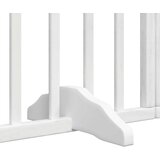 vidaXL Ograda za pse z vrati zložljiva 6 panelov bela 300cm topolovina | Shoptok.si