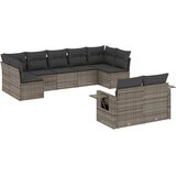  9-dijelni set vrtnih sofa od poliratana s jastucima sivi | shoptok.hr