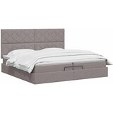  Krevet od pjene s madracem i LED-om Sivosmeđa 200 x 200 cm | shoptok.hr