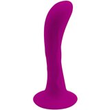 Pretty Love Anal Plug - ukrivljen analni dildo z lepljivo podlago (roza) | Shoptok.si