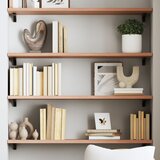 Maison Chic Stenska polica - Viseča Polica svetlo rjava 100x30x2 cm trdna hrastovina, (21784901) | Shoptok.si