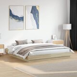  Okvir za krevet boja hrasta 180x200 cm konstruirano drvo | shoptok.hr