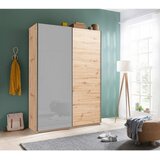 XORA OMARA Z DRSNIMI VRATI, siva, barve hrasta | Shoptok.si