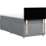 vidaXL Box spring postelja z vzmetnico svetlo siv 100x200 cm blago, (21291034) | Shoptok.si