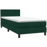Box Spring krevet s madracem tamnozeleni 80x220 cm baršun | shoptok.hr