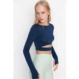 Trendyol Navy Blue Cut Out Detailed Crop Sport Blouse | ePonuda.com