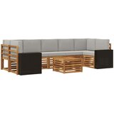  Set vanjskih sofa 8 kom. Prirodna i svjetlosiva | shoptok.hr