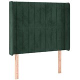  Uzglavlje tamnozeleno 93x16x118/128 cm baršunasto | shoptok.hr