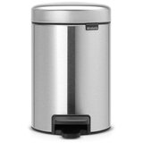 Brabantia Koš za smeti s pedalom 3 L s plastičnim vložkom - mat jeklo odporno na prstne odtise | Shoptok.si