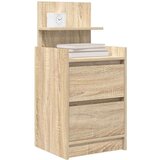 vidaXL Nočne omarice z 2 predaloma 2 kosa sonoma hrast 38x34x80 cm | Shoptok.si