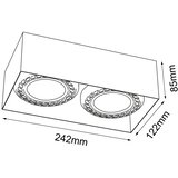  Brosline 1269 - spot svetiljka CAGE 2xGU10/18W/230V crna | Eponuda.com