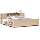 Maison Chic Posteljni Okvir - Dvoposteljna postelja brez vzmetnice 200x200 cm trdna borovina, (22081698) | Shoptok.si