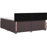  Boxspring krevet s madracem Tamno smeđa 200 x 200 cm Tkanina | shoptok.hr