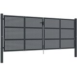 vidaXL Vrtna vrata antracitna 400x150 cm jeklo, (21000517) | Shoptok.si