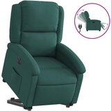 Maison Chic Električni naslanjač - Relax naslanjač s funkcijo vstajanja temno zeleno blago, (22061952) Cene