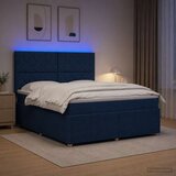  LED okvir za krevet s madracem Plava 180 x 200 cm Tkanina | shoptok.hr