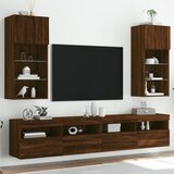 Furnova TV omarica z LED lučkami 2 kosa rjavi hrast 40,5x30x90 cm, (21922786) Cene