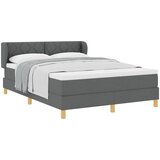 vidaXL Box Spring Postelja z Blazino Temno Siva 140x200 cm Tkanina Cene