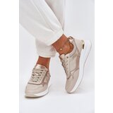 EVENTO Leather Sports Shoes Sneakers Women With Zipper Beige Lilimia | Shoptok.si