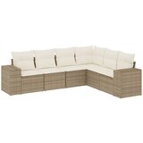  The Living Store Vrtna sedežna garnitura 6-delna z blazinami bež poli ratan - Vrtna Sedežna Garniture, (21447585) | Shoptok.si