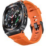 INF Zamenjava/kompatibilni del – Samsung Galaxy Watch Ultra 47MM silikonski pašček Black+Orange, (5000264485) | Shoptok.si