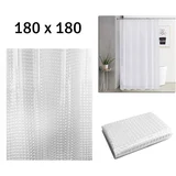 Univerzalna 3D PEVA zavjesa za tuš kabine i kade 180x180cm