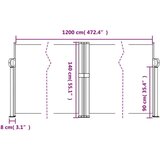  Zložljiva stranska tenda temno zelena 140x1200 cm | Shoptok.si
