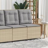 vidaXL Nagibna vrtna sofa s jastucima bež od poliratana | shoptok.hr