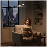 Brilagi LED prigušiva fleksibilna stojeća lampa VARIO LED/14W/230V 157 cm bela | Eponuda.com