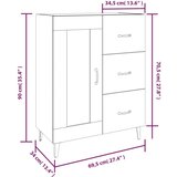  Komoda siva boja betona 69 5 x 34 x 90 cm od konstruiranog drva | shoptok.hr