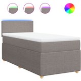 Maison Chic Box spring postelja - Vzmetna postelja z vzmetnico taupe 80x200 cm blago SL4163, (21888587) | Shoptok.si