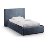 Micadoni Tamno plavi tapecirani krevet s prostorom za odlaganje s podnicom 90x200 cm Amy – Cijene