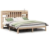 vidaXL Krevet s regalom za knjige bez madraca 180x200 cm od borovine | shoptok.hr