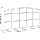 vidaXL Stensko ogledalo črno 60x30 cm obokano železo | Shoptok.si